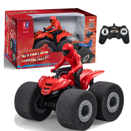 CaDA Zdalnie sterowany motor z dużymi piankowymi kołami Motocykl kaskaderski Quad Pojazd RC