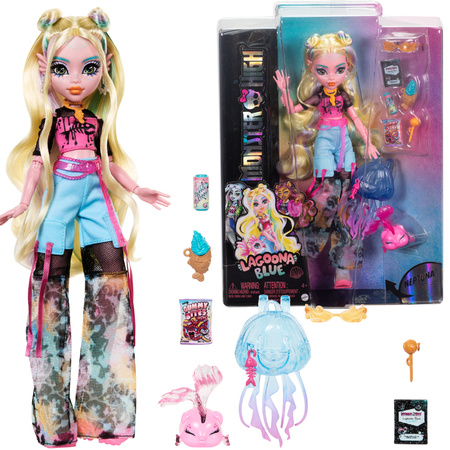 Monster High Lagoona Blue duża lalka 28 cm + akcesoria pupil Straszyceum