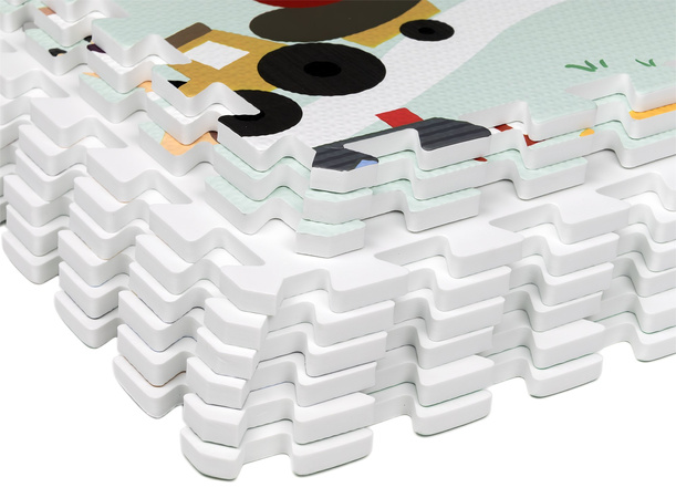 Mata podłogowa edukacyjna 180x90 Grube puzzle piankowe 18 szt. Humbi Farma Wieś Gospodarstwo Zwierzęta domowe