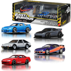 Hot Wheels Szybcy i Wściekli Zestaw pojazdów Fast and Furious 5 metalowych autek