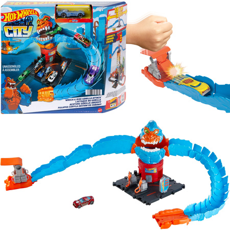 Hot Wheels City zestaw Pułapka Goryla + pojazd