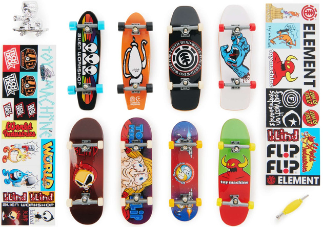 Tech Deck Zestaw kolorowe Deskorolki fingerboard 8-pak Prace ręczne skateboards figurka tech deck dude