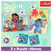 Trefl Disney Puzzle 2w1 + memos Lilo&Stitch Wesoły dzień 3+