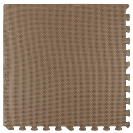 Mata piankowa podłogowa Humbi 120x60 Duże puzzle piankowe wodoodporne bezpieczne 2 szt. Ciemnobeżowy / ciemny beż cappuccino