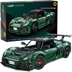 Klocki konstrukcyjne CaDA Samochód 54 cm autko miejskie Lotus Exige Cup 430 ciemnozielony Pojazd 3730 elementów