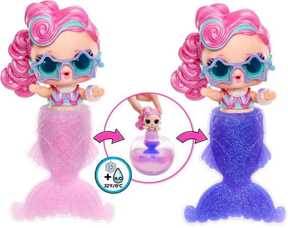 L.O.L. Surprise Mały Zestaw błękitna kula Mermaids laleczka + 8 Niespodzianek