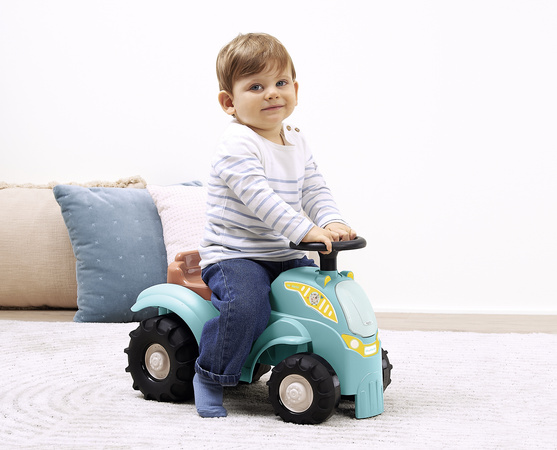 Abrick Niebieski Traktor ze Schowkiem Jeździk Pojazd Farmerski