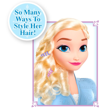 Lalka Głowa do czesania i stylizacji włosów Księżniczka Disney Elsa Kraina Lodu +akcesoria
