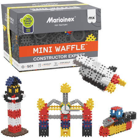 Klocki konstrukcyjne Mini Waffle zestaw Konstruktor Expert 501 elementów Marioinex