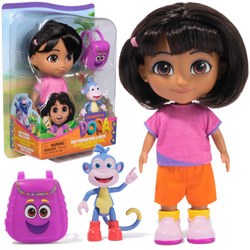 Lalka Dora Dora Poznaje Świat 15 cm Zestaw figurka Butek Boots + plecak 