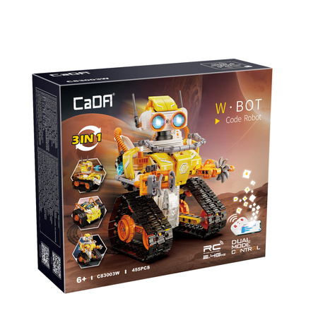 Klocki konstrukcyjne CaDA model robot W.Bot zdalnie sterowany Code Robot RC 3w1 455 elementów