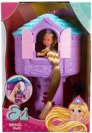 Evi Love Zestaw Wieża Roszpunki i Minilalka + Akcesoria Rapunzel Tower