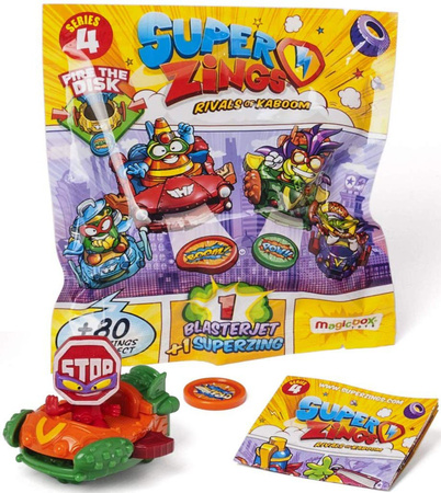 Zestaw Super Zings seria 4 BlasterJet z figurką SuperZings + Gra Karciana Top Trumps