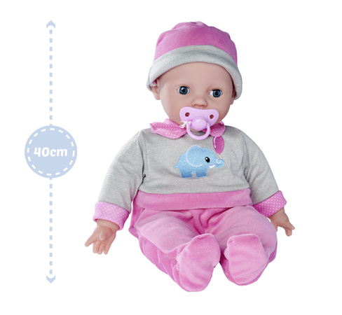 OUTLET Lalka Laura gaworząca 40 cm ze smoczkiem i butelką PRODUKT PO ZWROCIE