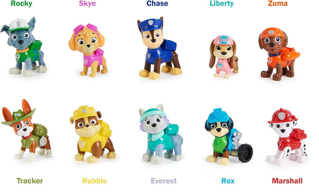 Psi Patrol Duża Baza Ze Zjeżdżalnią Chase Pojazd Radiowóz + Zestaw 10 Figurek Liberty Everest Marshall Skye Rex Ruchome