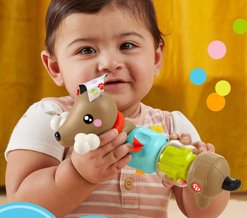 Piesek Sensoryczny Aktywizujący Jamnik zabawka dla maluchów