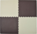 Mata piankowa podłogowa Humbi 120x120cm Duże puzzle piankowe wodoodporne bezpieczne 4 szt. kremowo-brązowy