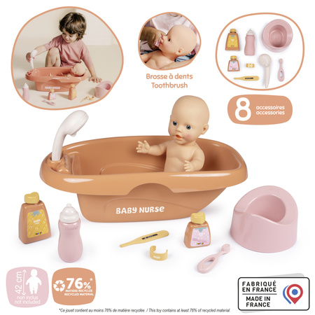 Baby Nurse Zestaw do kąpieli dla Lalek dla Małych Opiekunek wanienka i akcesoria