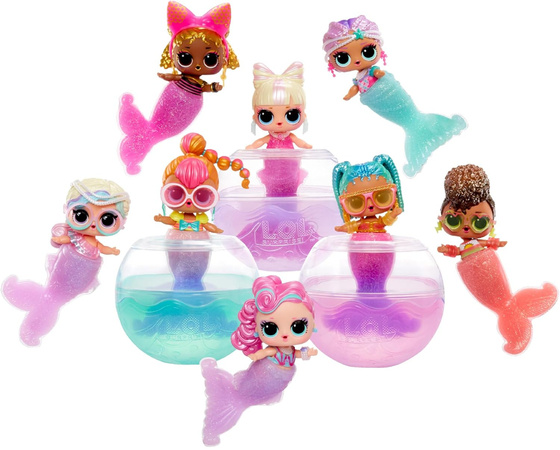 L.O.L. Surprise Mały Zestaw błękitna kula Mermaids laleczka + 8 Niespodzianek