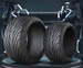 CaDA Zestaw licencjonowanych opon Goodyear 1:10 do pojazdów RC i modeli statycznych 4 elementy D014-003