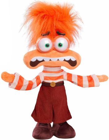 W głowie się nie mieści 2 Inside Out 2 Interaktywny Pomarańczowy Pluszak Obawa Maskotka Anxiety 32 cm