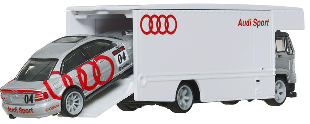 Hot Wheels Premium zestaw pojazdów Team Audi S4 quattro i Fleet Flyer