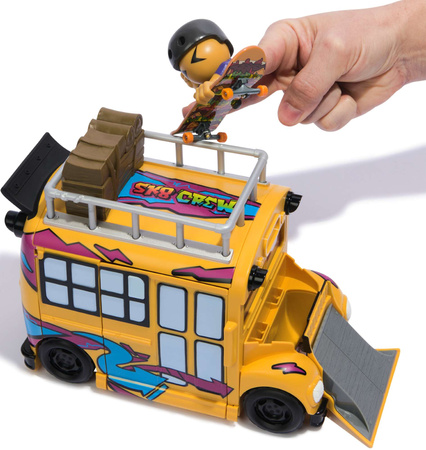 Tech Deck Duży zestaw fingerboard Rampa Ultra SK8 Crew S1 Autobus + deskorolki kolekcjonerskie + figurki