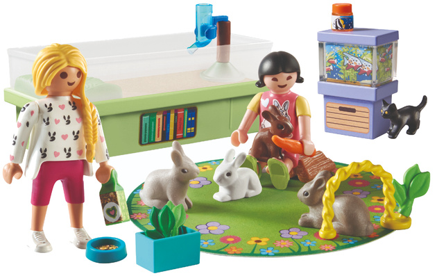 Playmobil My Life Zestaw Dziewczynki z Królikami 30 elementów