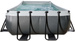 Basen ogrodowy 540x250x100 cm z pompą filtrującą i drabiną czarny