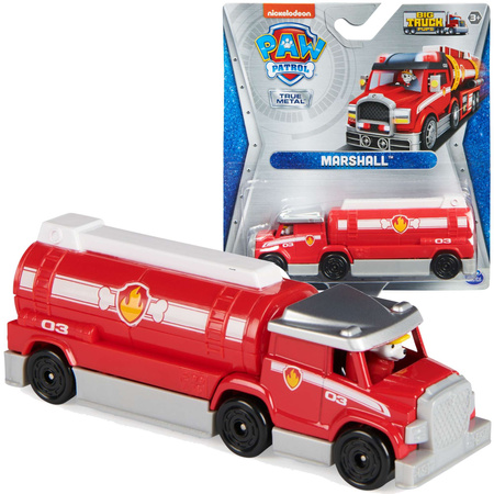 Psi Patrol Marshall Pojazd Metalowa ciężarówka Cysterna Big Truck Pups True Metal 13 cm