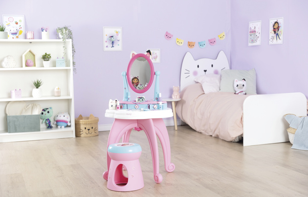 Koci Domek Gabi Toaletka Studio Kosmetyczne Makijaż Taboret 12 akcesoriów