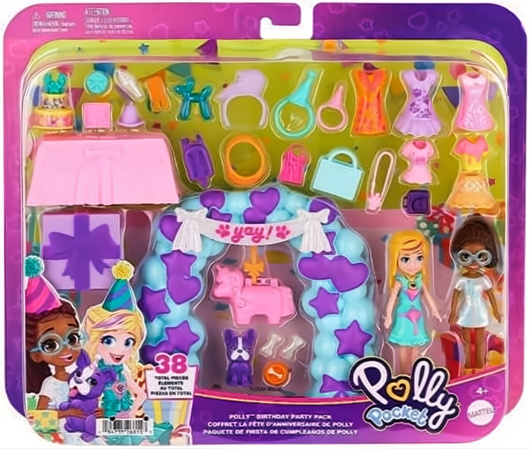Polly Pocket Mały Zestaw Urodzinowa Impreza Polly Pocket 38 elementów