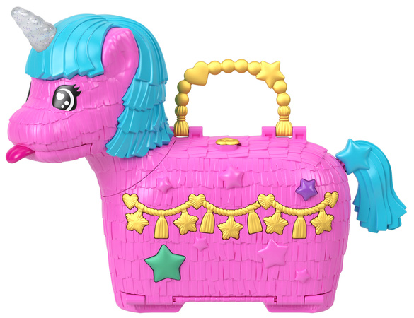 Polly Pocket Zestaw kompaktowy Jednorożcowe Urodziny Unicorn Partyland minilalki figurki i akcesoria
