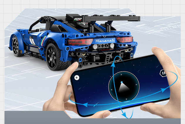 Klocki konstrukcyjne CaDA wyścigówka Samochód wyścigowy zdalnie sterowany Maserati GT2 Auto sportowe 549 elementów RC