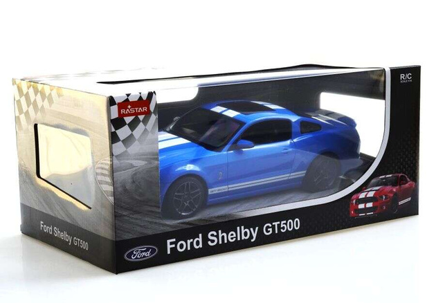 Zdalnie sterowane auto Ford Shelby GT500 RC niebieski pojazd sportowy 1:14 Rastar