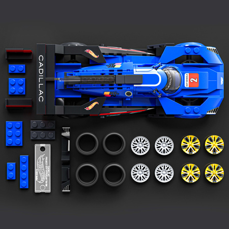 Hot Wheels Klocki Seria Speed Brick Shop Samochód Cadillac Project GTP Hypercar 236 elementów