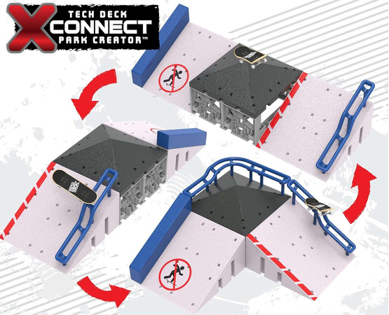 Tech Deck zestaw fingerboard Rampa Pyramid Point Baker+ kolorowa deskorolka kolekcjonerska