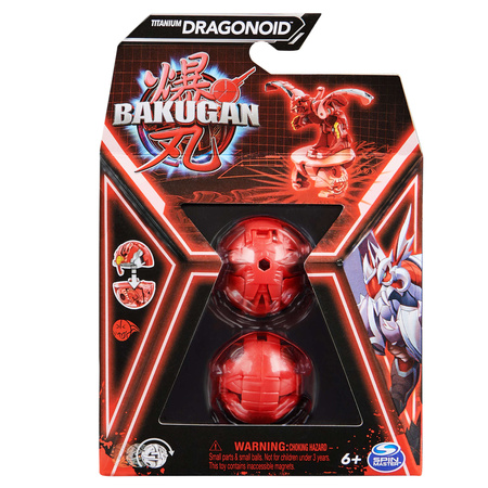 Bakugan Titanium Dragonoid Czerwona figurka bitewna transformująca + karty