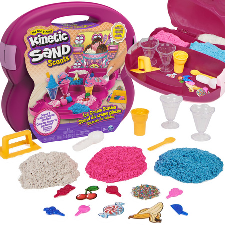 Kinetic Sand Scents Walizka Zestaw Lodziarnia pachnący piasek kinetyczny + akcesoria