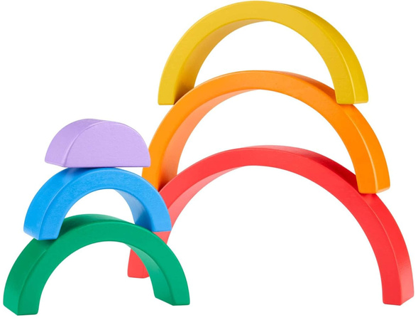 Fisher Price Drewniana układanka tęcza 6 elementów