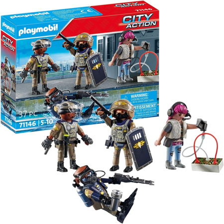 Playmobil City Action Zestaw 4 Figurek Jednostki Specjalne 37 Elementów