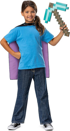 Minecraft kostium Halloween, strój karnawałowy zestaw diamentowy kilof + peleryna Enderman