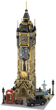 Klocki konstrukcyjne Pantasy Steampunk Wieża Zegarowa Big Ben 2424 elementy