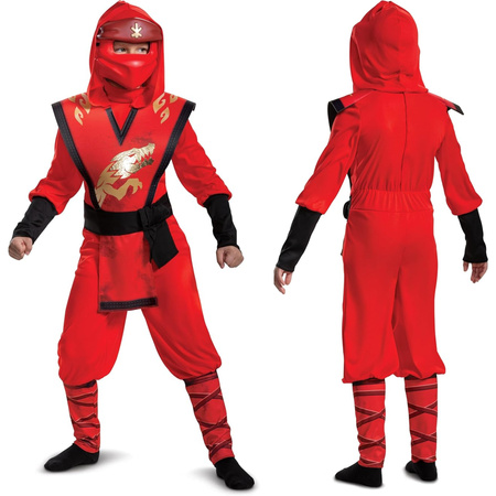 Kostium dla dzieci Strój karnawałowy Lego Ninjago Kai 127-136 cm 7-8 lat
