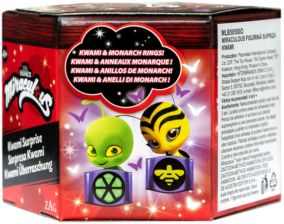 Zestaw Miraculous Biedronka i Czarny Kot Kwami Suprise Box Figurka Niespodzianka