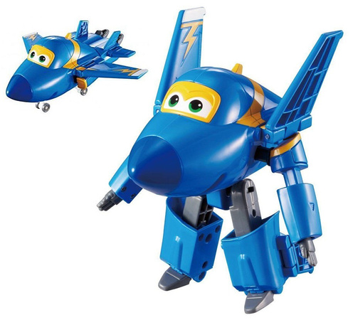 Super Wings Figurki Transformujące samolot robot Jerome (Lotek) i Jett (Dżetek)