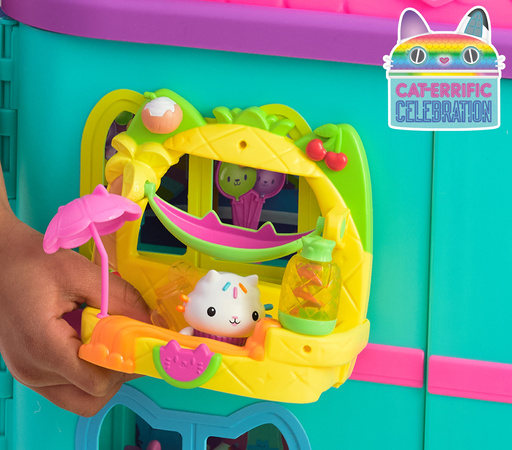 Koci domek Gabi zestaw Balkonik owocowa impreza figurka Łakotka + akcesoria