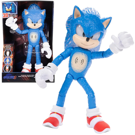 Sonic 3 The Hedgehog Duża Interaktywna Figurka 35 cm Niebieski Jeż Sonic 3+