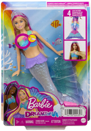 Lalka Barbie Dreamtopia Syrenka Malibu ze świecącym ogonem