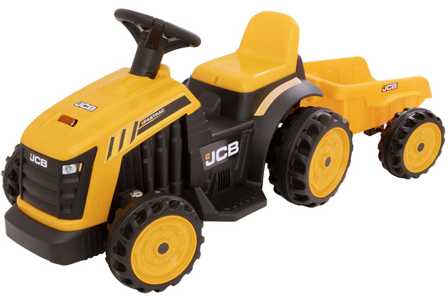 EVO Traktor JCB auto pojazd na akumulator dla dziecka z przyczepą